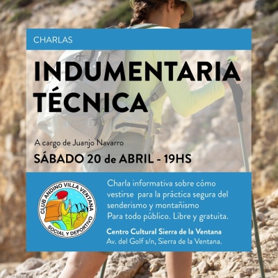 Se brindará una charla sobre indumentaria técnica